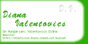 diana valentovics business card